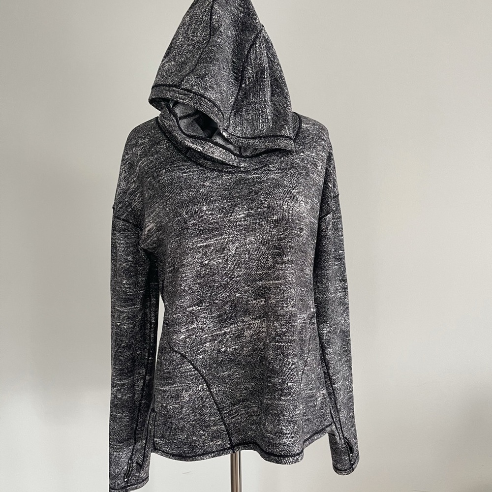 Lululemon Hooded Cowl neck Pullover Black & White